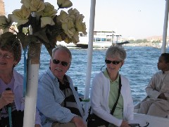 Joanne Patterson; Donald Miller; Sharon Miller; Trips; Egypt; Lunch Basma Outdoor Restaurant; Boat Ride Basma Restaurant